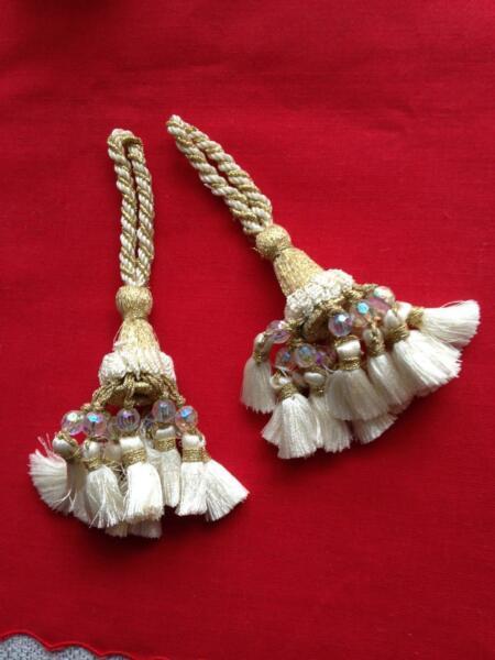 Two, Fancy, Beaded Curtain or Wardrobe Tassles