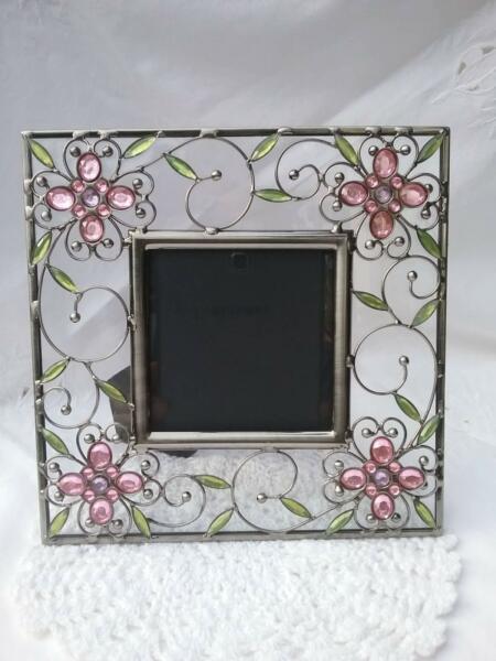 Vintage Jewelled Flower Photo Frame,Home Decor,Photography,Boho