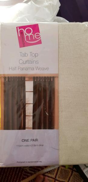 Curtains tab top brand new