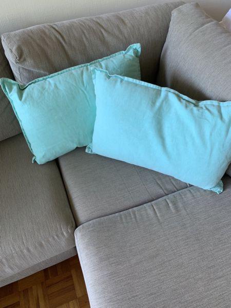 Urban Home Republic mint linen cushions x 2