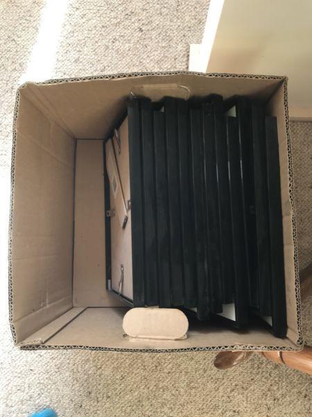 Box of black frames