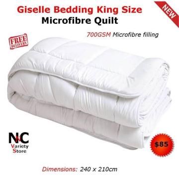 Giselle Bedding King Size Microfibre Quilt