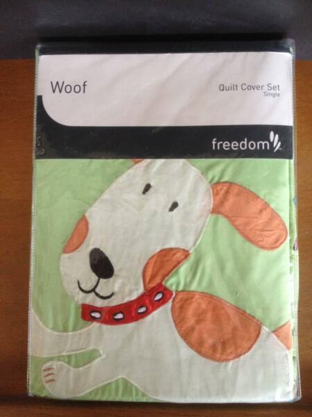 Single bed quilt cover by Freedom. Dog theme