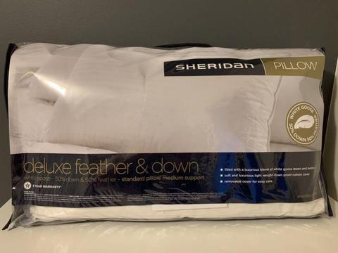Sheridan deluxe feather and down pillow