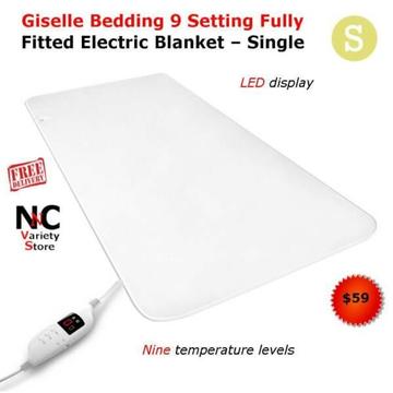 Giselle Bedding 9 Setting Fully Fitted Electric Blanket - Single