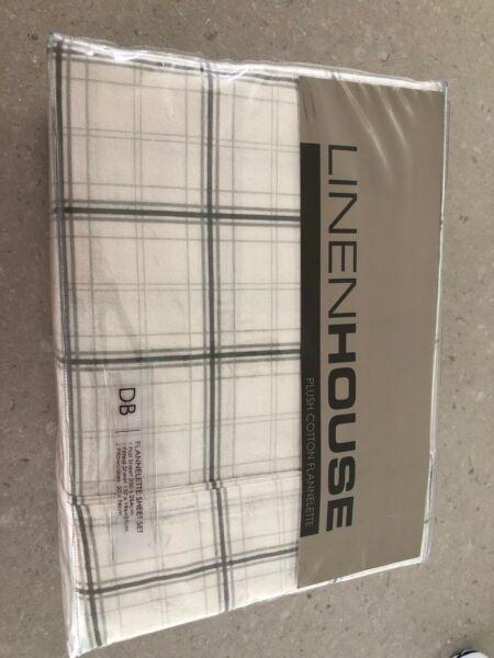 Linen House Flannelette Sheet Set ( Double Bed )