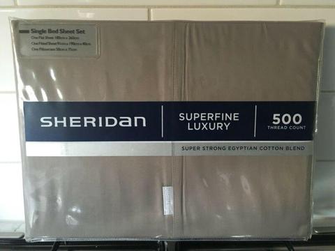 Single Sheet Set -Sheridan 500TC Egyptian 100% Cotton NEW 3 sets avail
