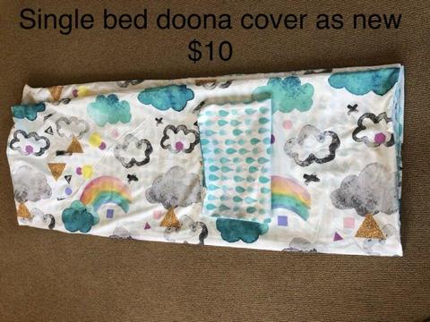 Girls single bed doona covers and sheets
