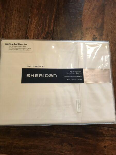 King size Sheridan sheet set 400 thread count BRAND NEW IN PACKAGE