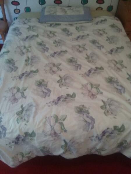 Purple Floral Double Bed Quilt Cover with matching pillowcases