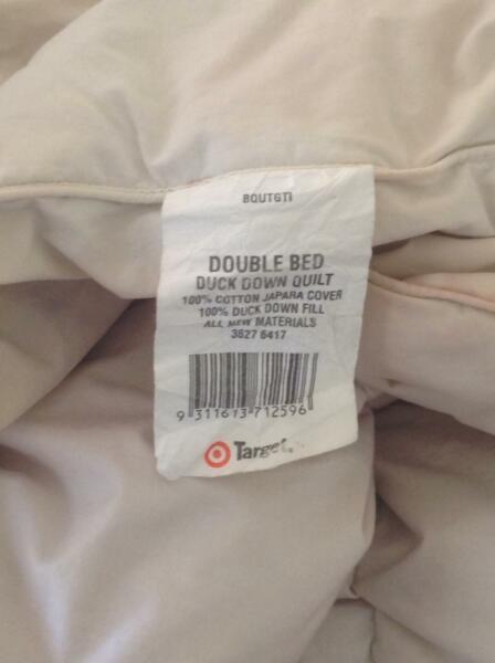 Double bed 100% duck down fill quilt