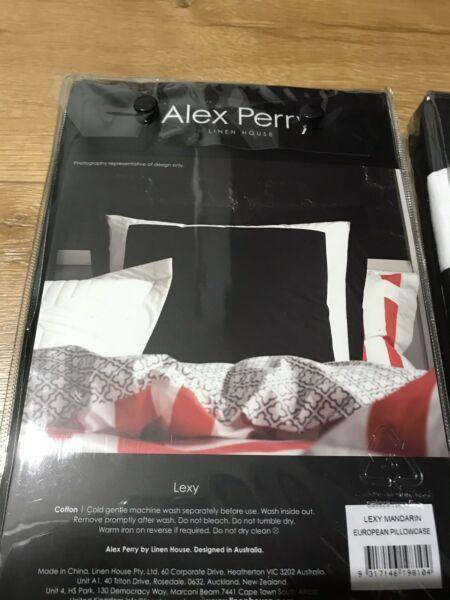Brand new Alex Perry European pillow cases x 2