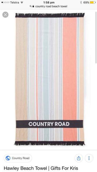 Wanted: WANTED COUNTRY ROAD TOWEL