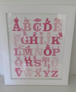 Alphabet Print in Frame