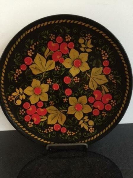 Decorative Painted Wooden Plate