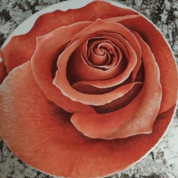 Plate with Rose Design