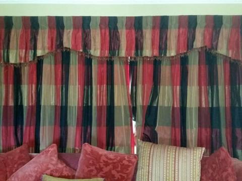 beautiul moroccan style satin / sateen like drapes (2 sets)