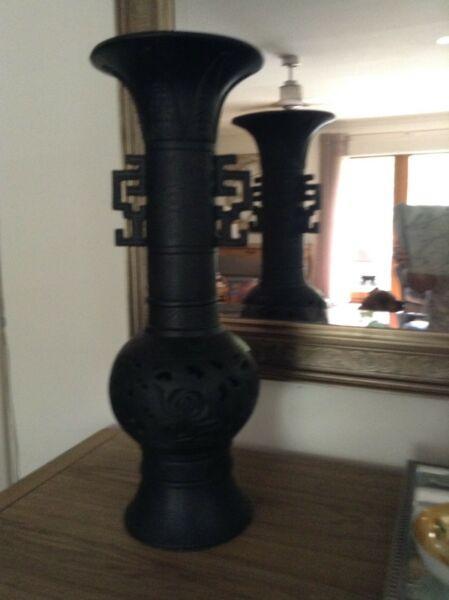 Black Vase Asian Style PRICE REDUCTION !!!