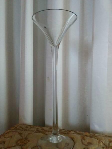 High Heel Martini Glass Vase 50cm Tall Wedding Event Centerpiece