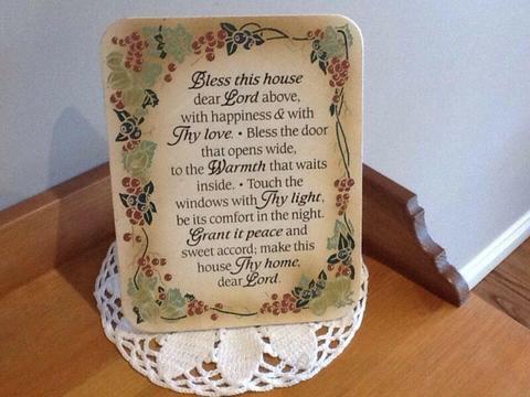 Bless This House-Table top Word Art-good condition