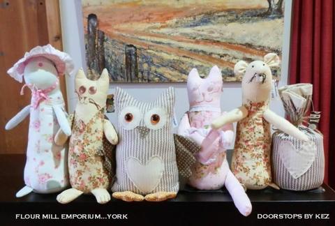 HANDMADE DOORSTOPS - Softy, Material, Cat, Mouse, Home Ornament
