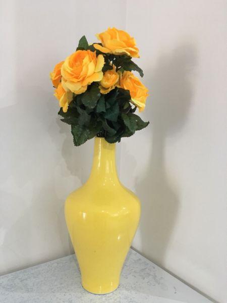 Orange roses artificial