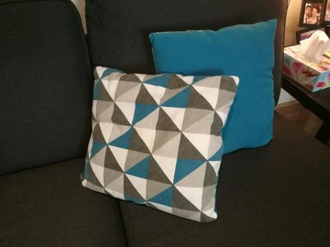 Cushions x2 blue