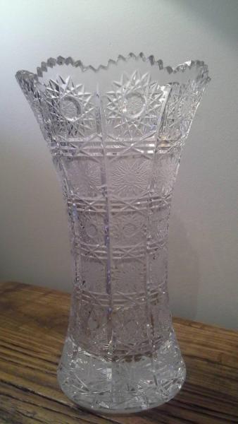 European crystal vase - HAND CUT