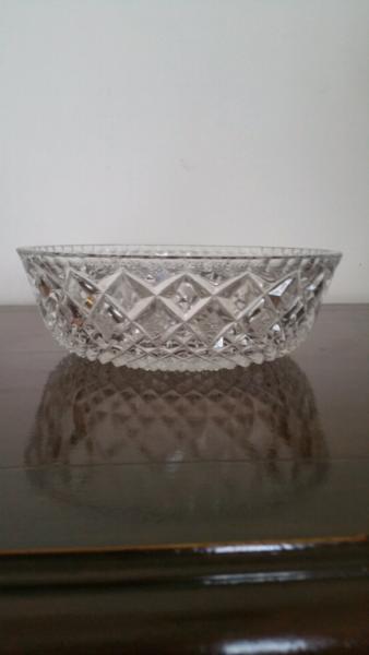 Diamond cut Crystal bowl