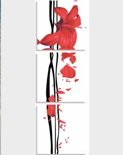 NEW 3PCs 20cm×20cm×9mm Modern Wall Art Pictures Abstract Flowers