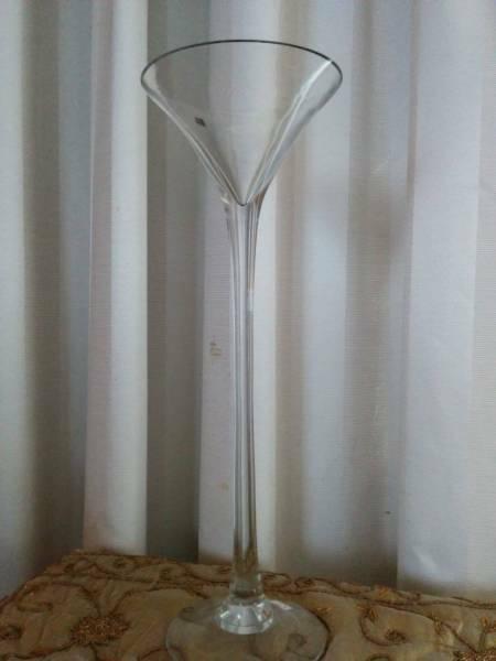 Clear Glass Martini Vase 50cm Tall Brand New