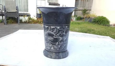Black & White Marbel Vase