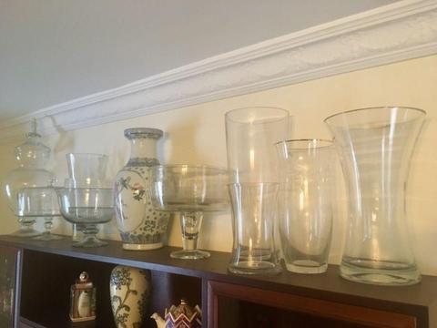 Various Vases and Other Glassware