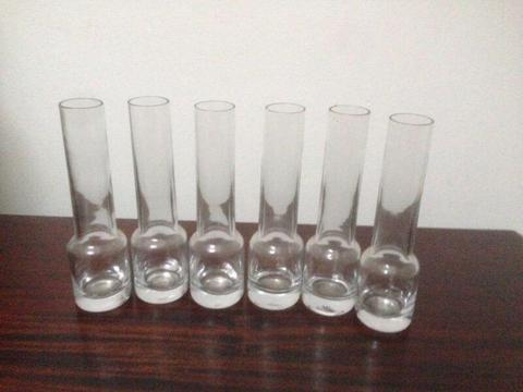 Petite test tubes glass vases x 6