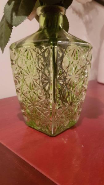 Green Flower Table Vase Textured