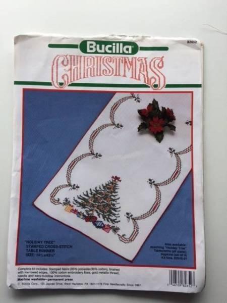 Christmas Tree - Stamped Cross Stitch Table Runner Kit