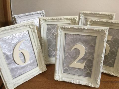 Wedding idea ! Table numbers 1-9 $30 the lot