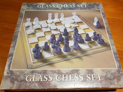Glass Chess Set - as new - well packaged