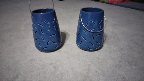 Blue flower Vases