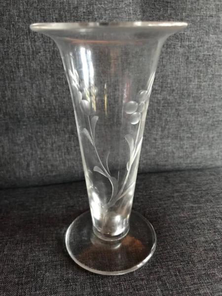Crystal Etched Vase