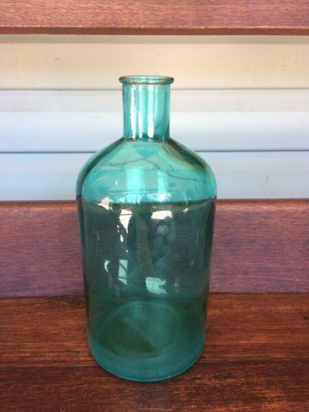 Large Vintage Green Bottle $15