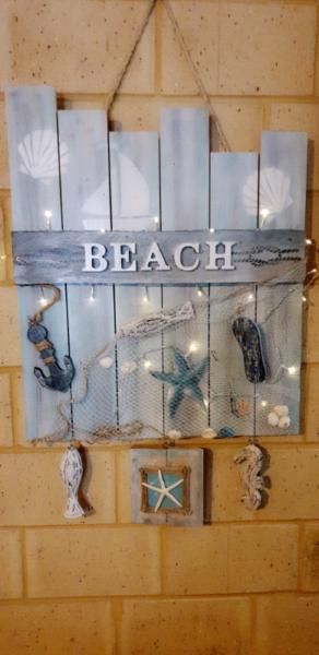Handcrafted Beach themed wall hanging