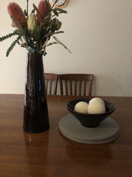 Vase and matching bowl