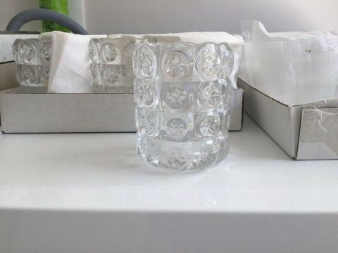 Tea light glass holders