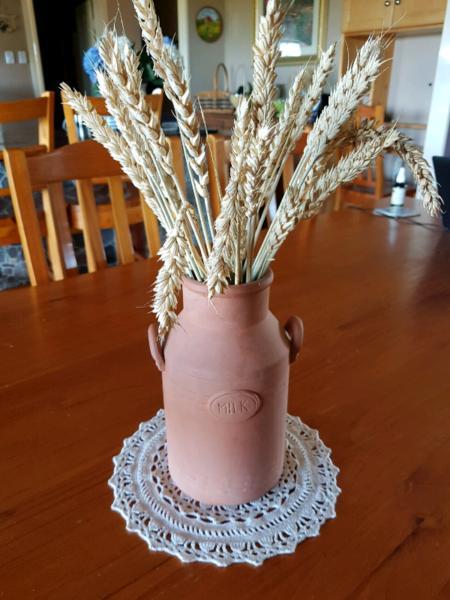 Terracotta Milk Can Ornament/Vase