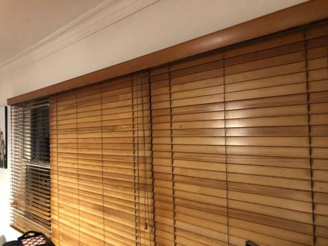 Venetian blinds, timber, natural tan and white - 6 available