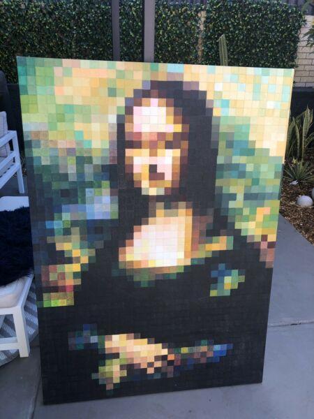 Mona Lisa Pixelated Art Work