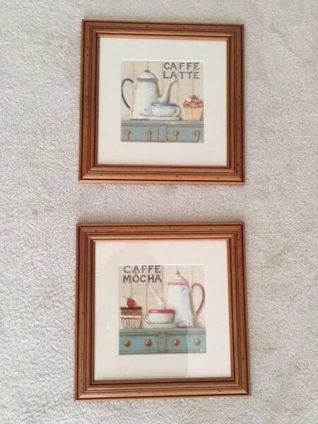 Caffe framed prints x 2