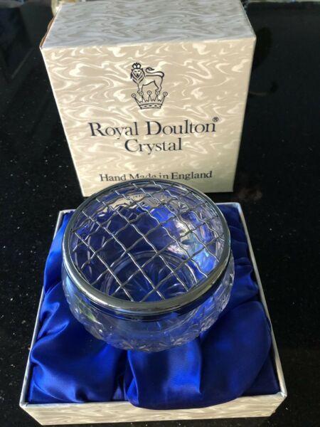 Royal Doulton crystal rose vase. New. In box. Never been used