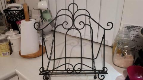 Wrought iron book stand